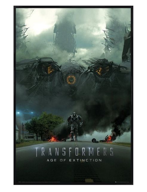 Image of Gloss Black Framed Transformers 4 Age Of Extinction Poster
