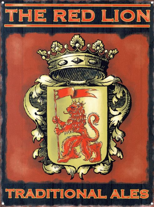 Image of Traditional Ales The Red Lion Tin Sign