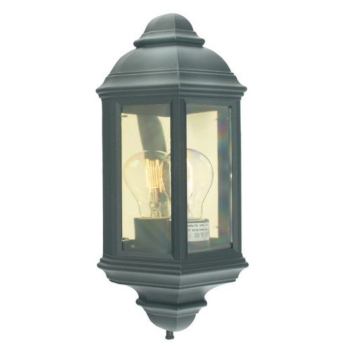 Image of Norlys Roma Outdoor Half Wall Lantern - Black