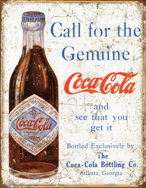 Image of Coca-cola Genuine Coca Cola Tin Sign