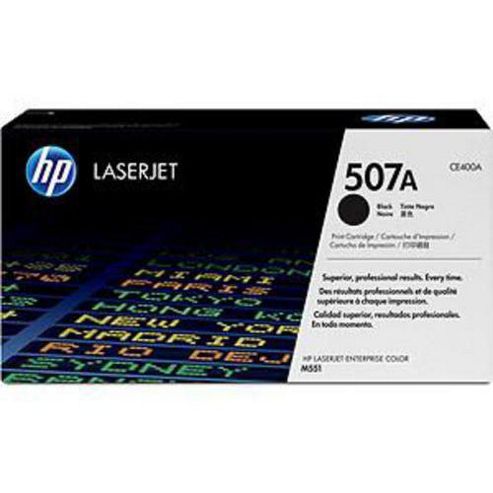 Image of Hewlett-packard 507a Toner Cartridge For Laserjet Enterprise M551 Series Colour Laser Printers - Black