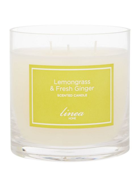 Image of Linea Lemongrass & Ginger 3 Wick Jar Candle