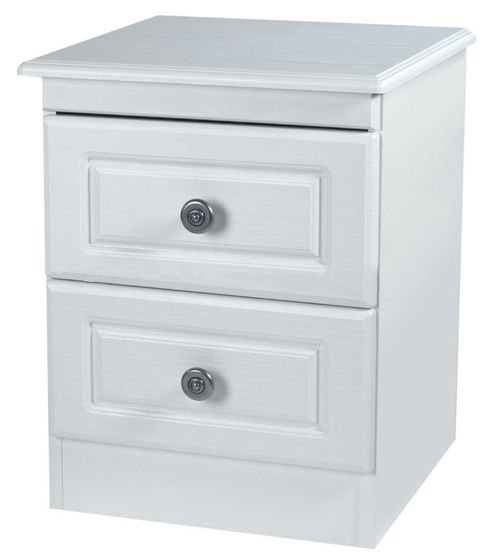 Image of Welcome Furniture Pembroke 2 Drawer Bedside - White