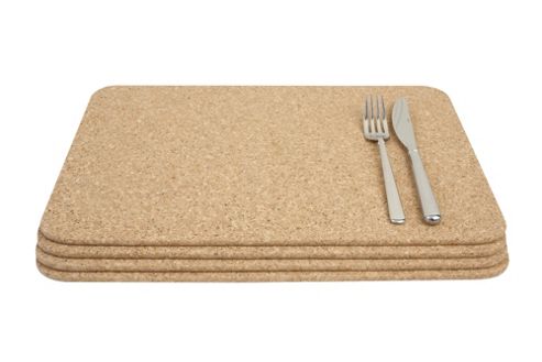 Image of T&g Woodware Ltd Cork Rectangular Table Mats (set Of 4)