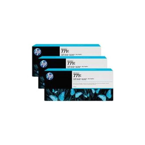 Image of Hp 771c (775ml) Photo Black Ink Cartridges (3-pack) For Designjet Z6200 1067mm/z6200 1524mm Photo Printers
