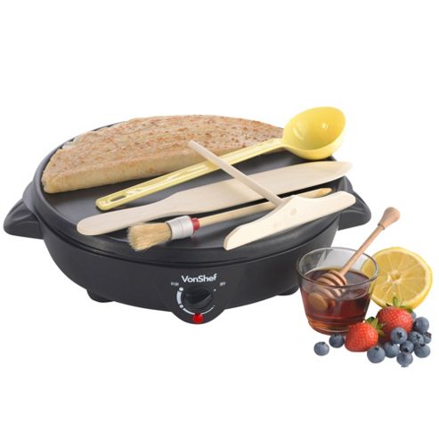 Buy Vonshef 2 In 1 Crepe & Pancake Maker With Crepe Making Accessory 