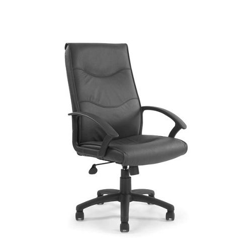 Image of Eliza Tinsley High Back Leather Faced Executive Armchair - Black