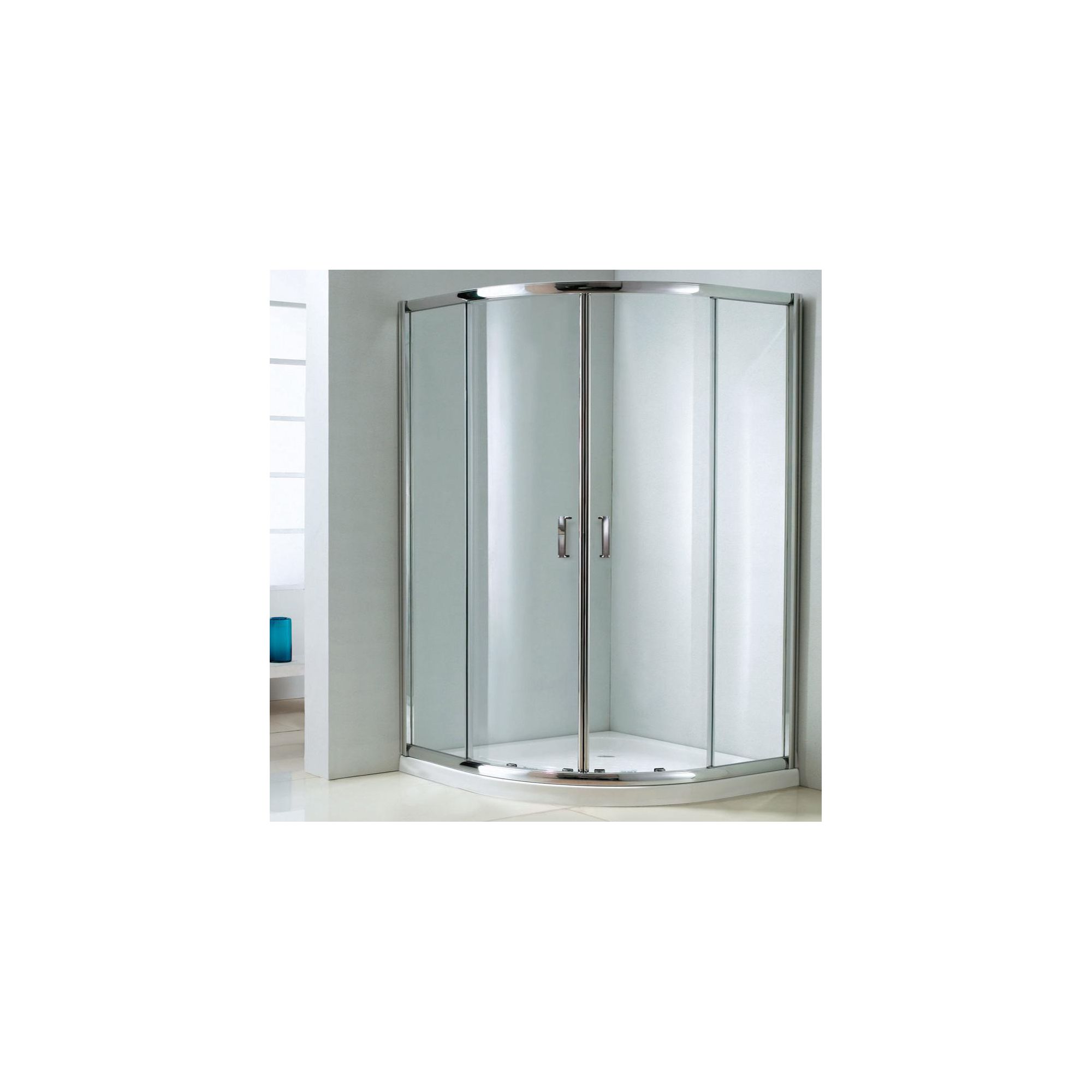 Duchy Style Double Offset Quadrant Door Shower Enclosure, 1000mm x 800mm, 6mm Glass, Low Profile Tray, Left Handed at Tescos Direct