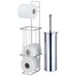 Techstyle Chrome Toilet Brush and Loo Roll Dispenser