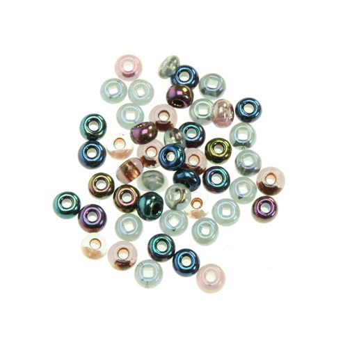 Image of Czech Seed Bead 2/0 Metallic Iridescent Assorted
