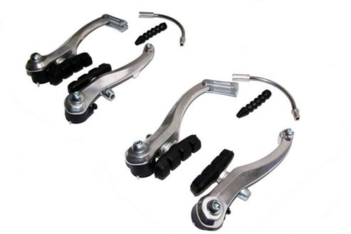 Image of Alloy V Brake Arms Silver Set 4 Threaded