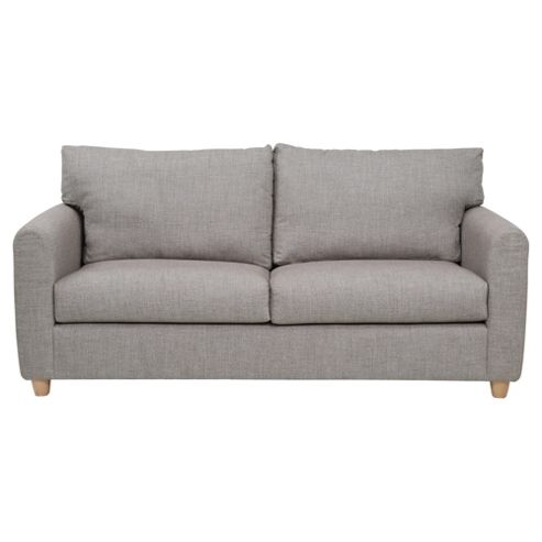 Image of Boston Large 3 Seater Felt Effect Sofa, Pebble