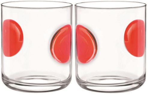 Image of Bormioli Rocco Giove Water Tumbler Glasses - Set Of 2 - Red - 310ml