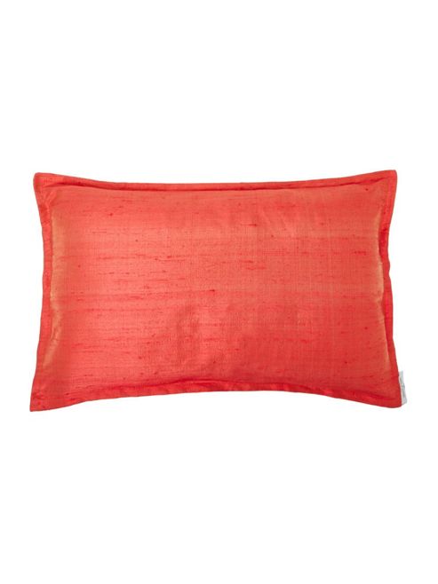 Image of Pied A Terre Slub Silk Cushion Coral