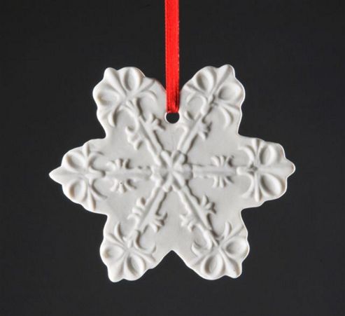 Image of Weimar Snow Crystal Christmas Tree Decoration (set Of 2)
