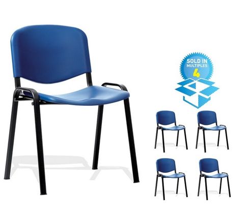 Image of Office Basics Stacking Chair (set Of 4) - Blue