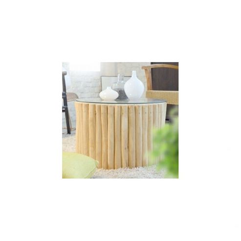 Image of Tikamoon Bois Flotte Round Teak Coffee Table