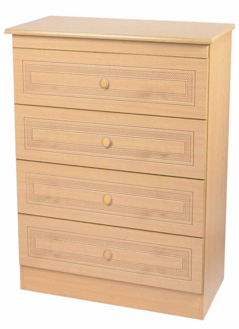 Image of Welcome Furniture Corrib 4 Drawer Midi Chest - Beech
