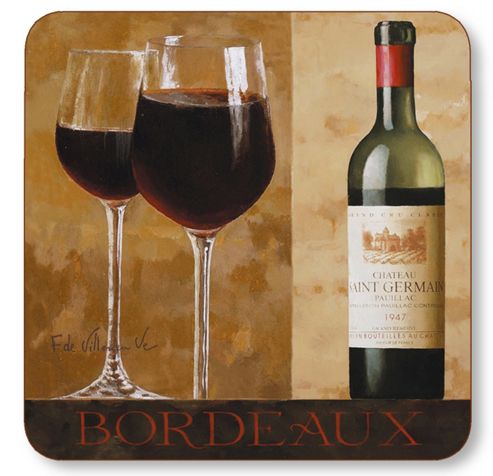 Image of Pimpernel Bordeaux Coasters Set Of 6