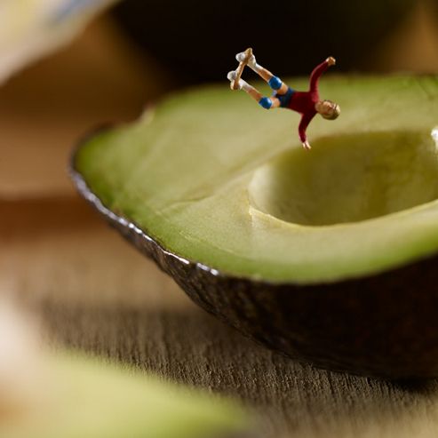 Image of Holy Mackerel Skateboarding, Avacado Bowl Greetings Card