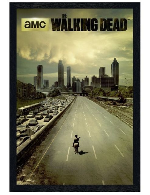 Image of Black Wooden Framed The Walking Dead Andrew Lincoln Is Rick Grimes Poster