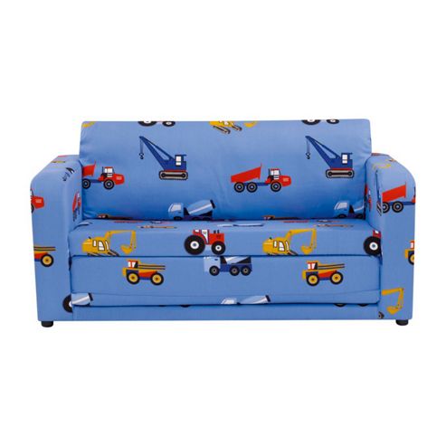 Image of Children's Sofa Bed - Toy Trucks