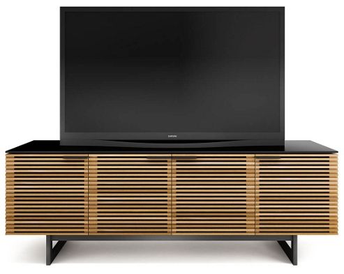 Image of Bdi Corridor White Oak Tv Cabinet