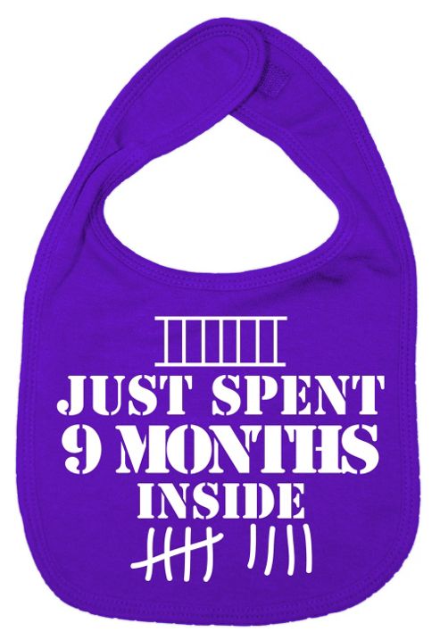 Image of Dirty Fingers Just Spent 9 Months Inside Baby Bib Purple