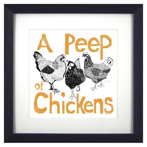 Image of Animal Friends Framed Print - Chickens