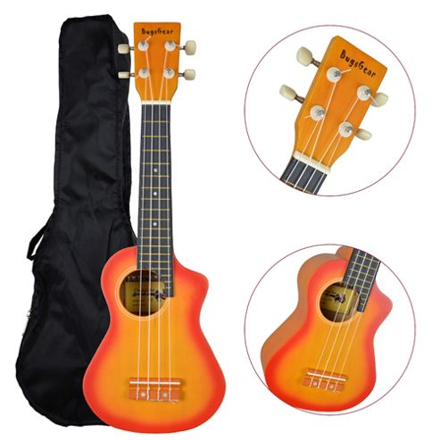 Image of Bugs Gear Ukulele With Bag - Honeyburst