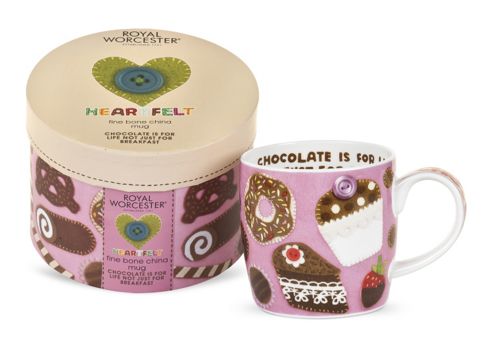 Image of Royal Worcester Mug, Chocolate Is For Life Not Just For Breakfast