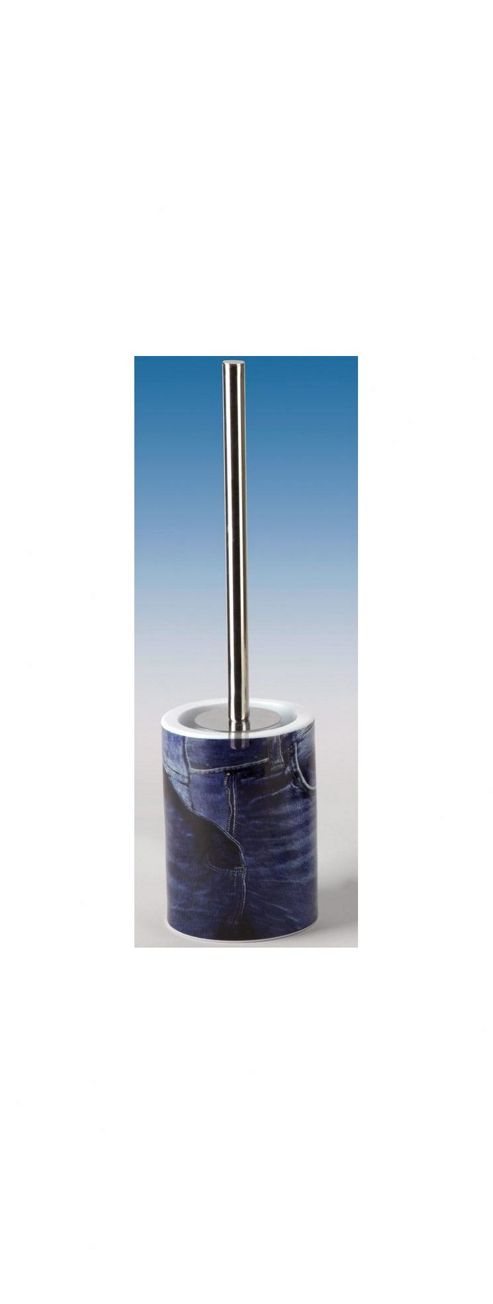 Image of Sanwood Jeans Toilet Brush Set In Blue