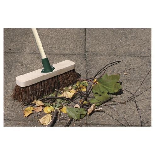 Image of 280mm Stiff Natural Bassine Wooden Broom Complete With Wooden Handle