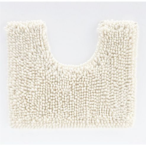 Image of Catherine Lansfield Microfibre Chenille Pedestal Mat - Cream