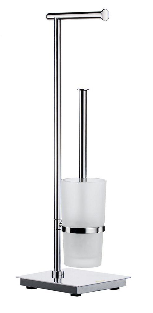 Image of Smedbo Outline Lite Toilet Roll Holder And Toilet Brush