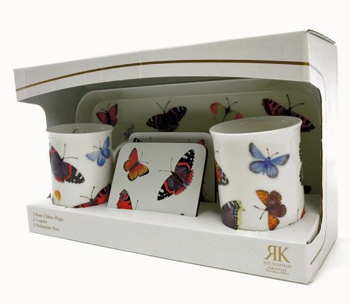 Image of Roy Kirkham Butterfly Garden Twin Mug Set