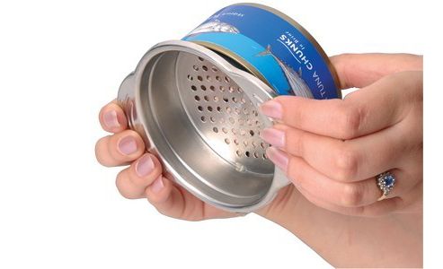 Image of Kitchen Craft Metal Can Strainer - Silver