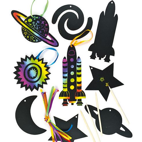 Image of Solar System Scratch Art (pack Of 12)