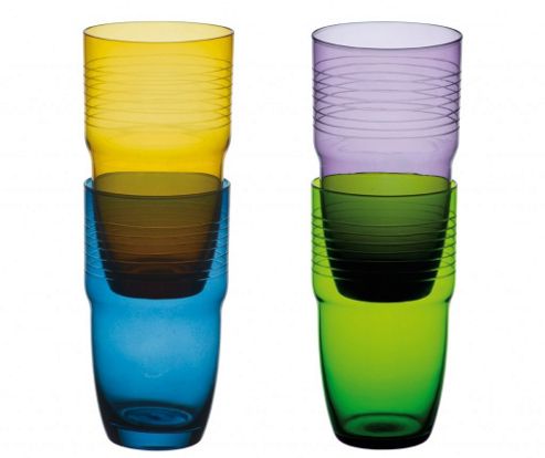 Image of Anton Studio 50cl Coloured Stackable Hiball Tumblers, Set Of 4