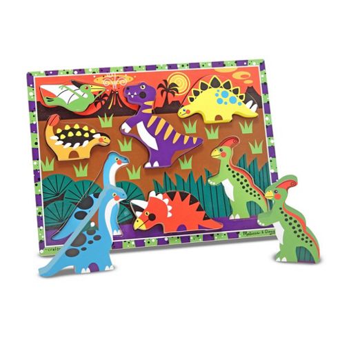 Image of Melissa Doug Chunky Puzzle Dinosaurs