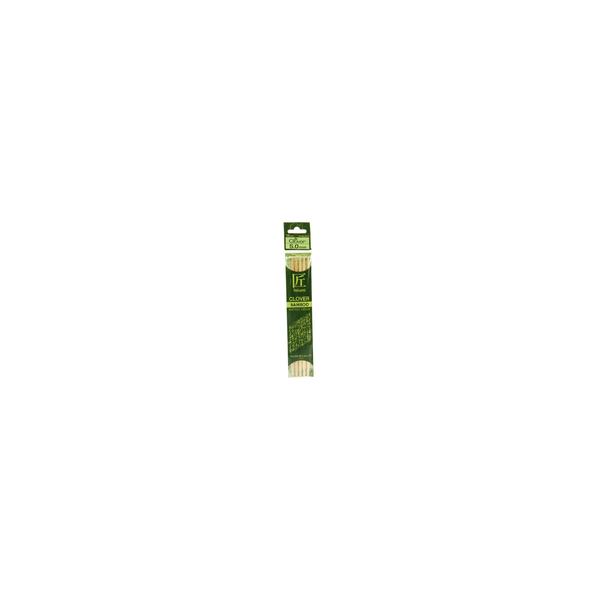 Clover Takumi Bamboo Knitting Needles 50mm 5pk