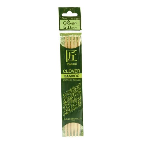 Image of Clover Takumi Bamboo Knitting Needles - 5.0mm - 5pk