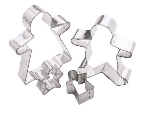 Image of Kitchen Craft Metal Gingerbread Cutters X4