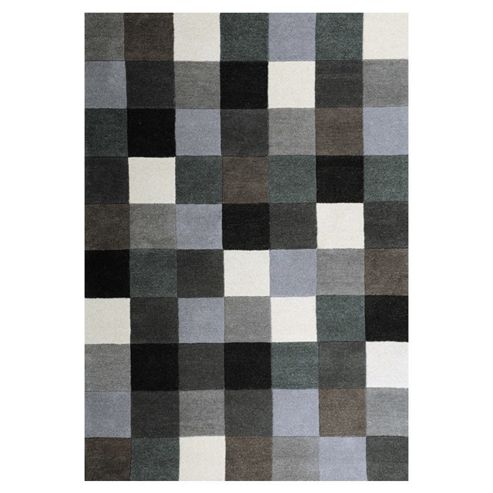 Image of Inrugs Firenze Grey Tufted Rug - 200cm X 140cm (6 Ft 6.5 In X 4 Ft 7 In)