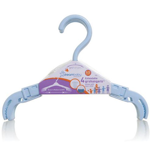 Image of Dreambaby Extendable Grohangers Pack Of 4 Blue