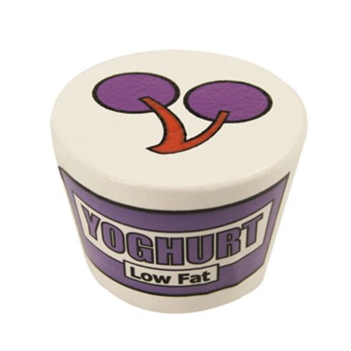 Image of Bigjigs Toys Bjf101 Wooden Play Food Yoghurt (pack Of 2)