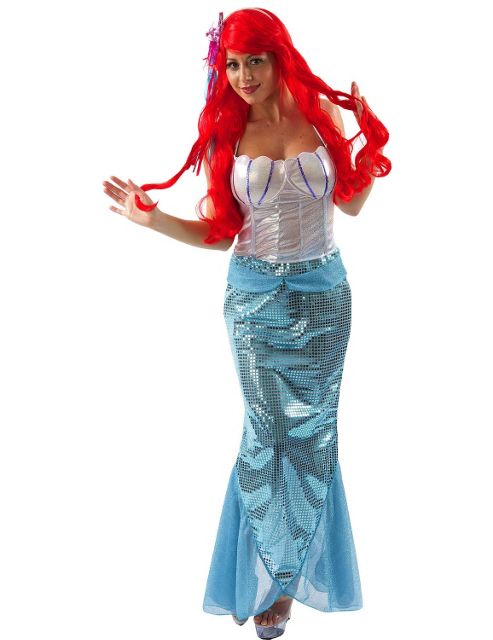 Image of Adult Mermaid Fancy Dress Costume Large