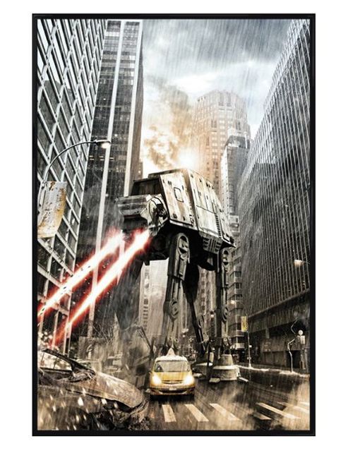 Image of Star Wars Gloss Black Framed Manhat-atan Poster