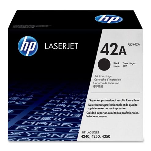 Image of Hp 42a Black Smart Print Cartridge (yield 10,000 Pages) For Hp Laserjet 4240, 4250, 4350