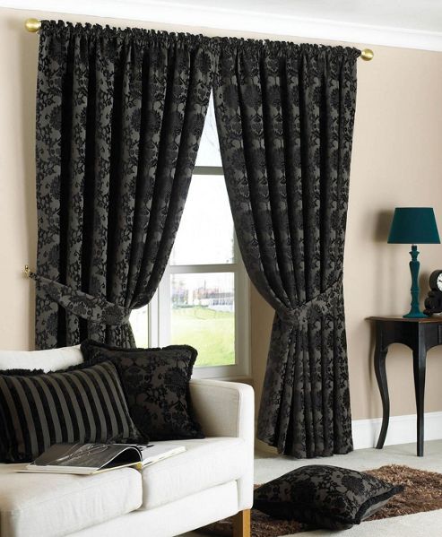 Image of Hanover Ready Made Curtains - Black